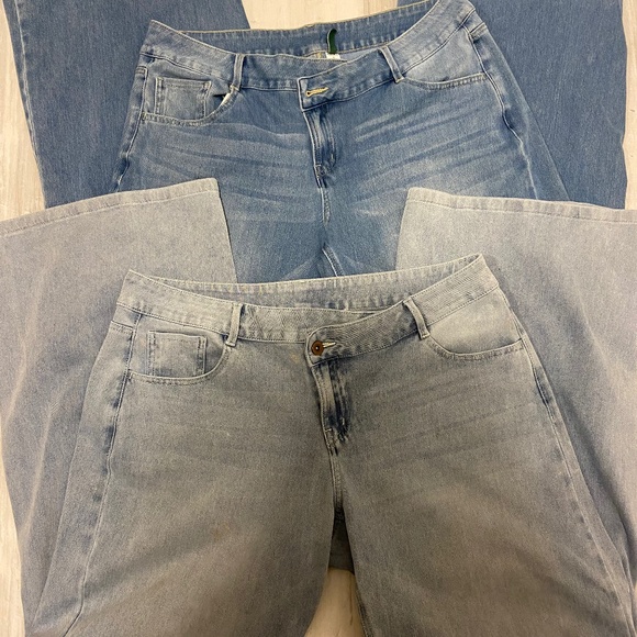 Halara button jeans sz large tall 2 pairs - Picture 1 of 4